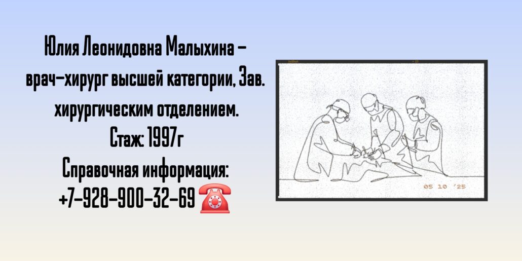 Малыхина Юлия Леонидовна - хирург Ростов 