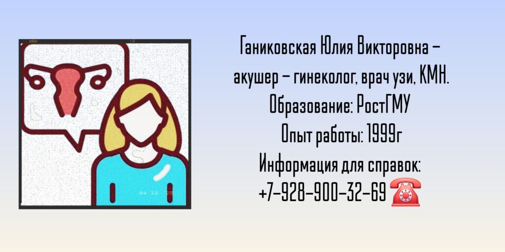 Ганиковская Юлия Викторовна - врач гинеколог врач УЗИ в Ростове-на-Дону
