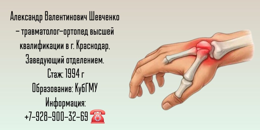 Травматолог - ортопед Краснодар - Шевченко Александр Валентинович